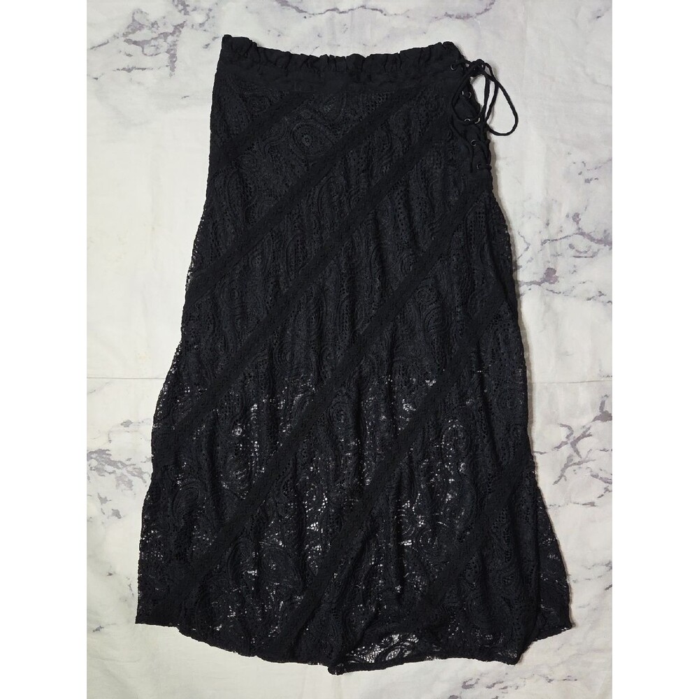 For Love And Lemons Danielle Midi Half Slip Lace Skirt